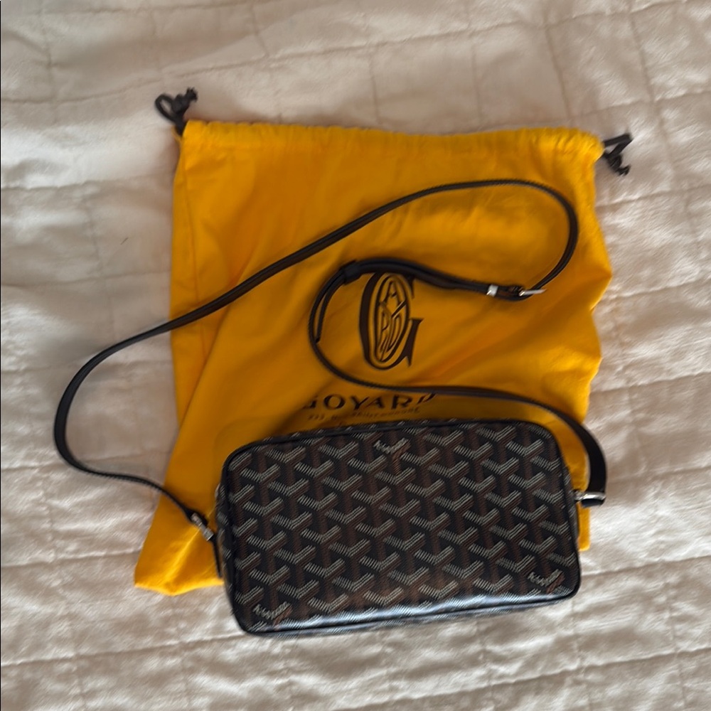 Goyard Black and Brown Crossbody Bag with Iconic Monogram